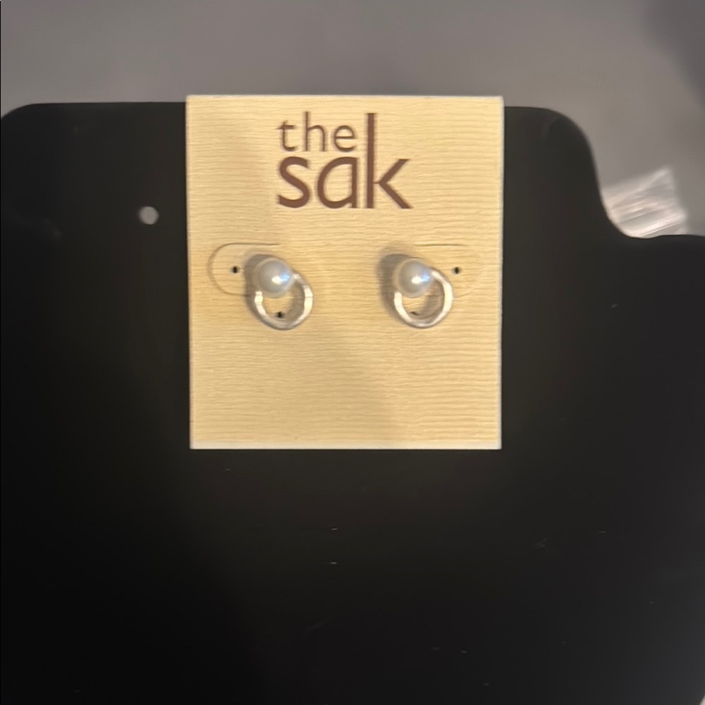 The Sak Silver Pearl Earrings